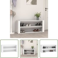 Jinlefu - The Living Store Schuhregal Weiß 100x35x45 cm Holzwerkstoff - Schuhregal - Schuhschrank - Holzwerkstoff Regal - Garderobe Jinlefu - The Living Store Schuhregal Weiß 100x35x45 cm Holzwerkstoff - Schuhregal - Schuhschrank - Holzwerkstoff Regal - Garderobe von JINLEFU