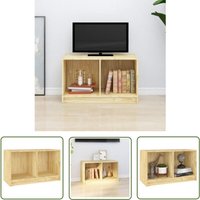 Jinlefu - The Living Store TV-Schrank 70x33x42 cm Massivholz Kiefer - TV-Schrank - Holzschreibtisch - Massivholzmöbel - Fernsehtisch - Regal von JINLEFU