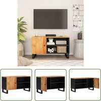 Jinlefu - The Living Store TV-Schrank 80x33x46 cm Massivholz Akazie & Holzwerkstoff - tv Schrank - Holz Sideboard - Akasieholzkasten Jinlefu - The Living Store TV-Schrank 80x33x46 cm Massivholz Akazie & Holzwerkstoff - tv Schrank - Holz Sideboard - Akasieholzkasten von JINLEFU