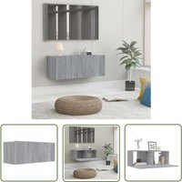 Jinlefu - The Living Store TV-Schrank Grau Sonoma 80x30x30 cm Holzwerkstoff - tv Schrank - Holzwerkstoff Möbel - Grauer tv Stand - Regal Grau Jinlefu - The Living Store TV-Schrank Grau Sonoma 80x30x30 cm Holzwerkstoff - tv Schrank - Holzwerkstoff Möbel - Grauer tv Stand - Regal Grau von JINLEFU