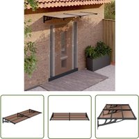The Living Store Türvordach Schwarz 199x90 cm Polycarbonat - Türvordach - Haustürüberdachung - Schutz Vor Regen - Sonnenschutz - Witterungsbeständig von JINLEFU