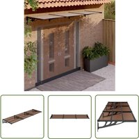 The Living Store Türvordach Schwarz 297,5x90 cm Polycarbonat - Türvordach - Markise - Hausüberdachung - Schutzvor Den Elementen - Witterungsbeständig von JINLEFU