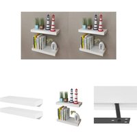 Jinlefu - The Living Store Wandregale 4 Stk. Weiß 40 cm - Wandregale - Weiß Jinlefu - The Living Store Wandregale 4 Stk. Weiß 40 cm - Wandregale - Weiß von JINLEFU