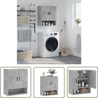 Jinlefu - The Living Store Wandschrank Betongrau 60x31x70 cm Holzwerkstoff - Wandschrank - Regal - Aufbewahrungsraum - Wohnzimmerdeko Jinlefu - The Living Store Wandschrank Betongrau 60x31x70 cm Holzwerkstoff - Wandschrank - Regal - Aufbewahrungsraum - Wohnzimmerdeko von JINLEFU