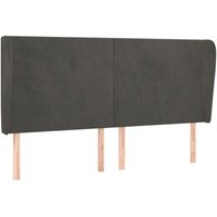 Kopfteil mit Ohren Dunkelgrau 183x23x118/128 cm Samt vidaXL Kopfteil mit Ohren Dunkelgrau 183x23x118/128 cm Samt vidaXL von JINLEFU