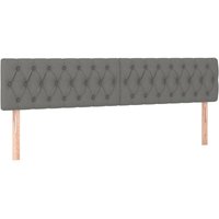 Kopfteile 2 Stk. Dunkelgrau 90x7x78/88 cm Stoff vidaXL von JINLEFU