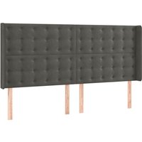Led Kopfteil Dunkelgrau 183x16x118/128 cm Samt vidaXL Led Kopfteil Dunkelgrau 183x16x118/128 cm Samt vidaXL von JINLEFU