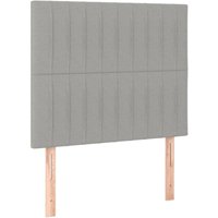 Led Kopfteil Hellgrau 90x5x118/128 cm Stoff vidaXL Led Kopfteil Hellgrau 90x5x118/128 cm Stoff vidaXL von JINLEFU
