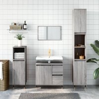 Maison Exclusive Badschrank Grau Sonoma 30x30x190 cm Maison Exclusive Badschrank Grau Sonoma 30x30x190 cm von JINLEFU