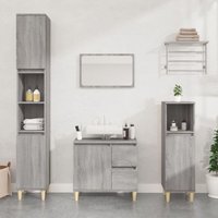 Maison Exclusive Badschrank Grau Sonoma 30x30x190 cm Maison Exclusive Badschrank Grau Sonoma 30x30x190 cm von JINLEFU