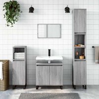 Maison Exclusive Badschrank Grau Sonoma 58x33x60 cm Holzwerkstoff Maison Exclusive Badschrank Grau Sonoma 58x33x60 cm Holzwerkstoff von JINLEFU