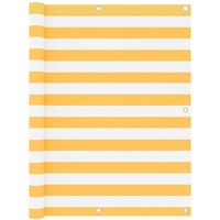 Maison Exclusive Balkon-Sichtschutz Weiß und Gelb 120x400 cm von JINLEFU