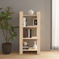 Maison Exclusive Bücherregal/Raumteiler 60x35x125 cm Massivholz von JINLEFU