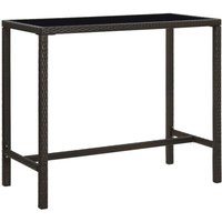 Maison Exclusive Garten-Bartisch Braun 130x60x110 cm Poly Rattan Maison Exclusive Garten-Bartisch Braun 130x60x110 cm Poly Rattan von JINLEFU