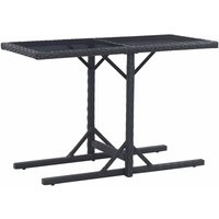 Maison Exclusive Gartentisch Schwarz 110×53×72 cm Glas und Poly Maison Exclusive Gartentisch Schwarz 110×53×72 cm Glas und Poly von JINLEFU