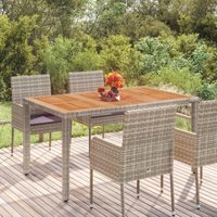 Maison Exclusive Gartentisch mit Holzplatte Grau 150x90x75 cm Maison Exclusive Gartentisch mit Holzplatte Grau 150x90x75 cm von JINLEFU