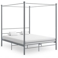 Maison Exclusive Himmelbett Grau Metall 160x200 cm Maison Exclusive Himmelbett Grau Metall 160x200 cm von JINLEFU