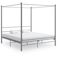 Maison Exclusive Himmelbett Grau Metall 200x200 cm Maison Exclusive Himmelbett Grau Metall 200x200 cm von JINLEFU