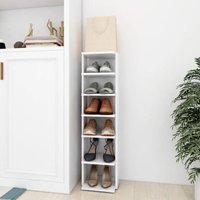 Maison Exclusive Schuhschrank Weiß 27,5x27x102 cm Holzwerkstoff von JINLEFU