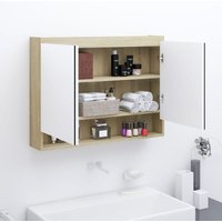 Maison Exclusive Spiegelschrank fürs Bad 80x15x60 cm MDF Weiß und Maison Exclusive Spiegelschrank fürs Bad 80x15x60 cm MDF Weiß und von JINLEFU