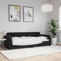 Maison Exclusive Tagesbett Schwarz 80x200 cm Samt Maison Exclusive Tagesbett Schwarz 80x200 cm Samt von JINLEFU