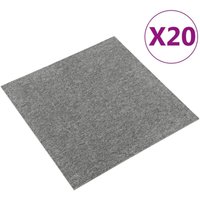 Maison Exclusive Teppichfliesen 20 Stk. 5 m² 50x50 cm Grau Maison Exclusive Teppichfliesen 20 Stk. 5 m² 50x50 cm Grau von JINLEFU