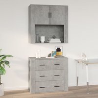 Maison Exclusive Wandschrank Betongrau 80x33x80 cm Holzwerkstoff Maison Exclusive Wandschrank Betongrau 80x33x80 cm Holzwerkstoff von JINLEFU