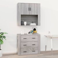 Maison Exclusive Wandschrank Grau Sonoma 80x33x80 cm Maison Exclusive Wandschrank Grau Sonoma 80x33x80 cm von JINLEFU