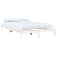 Massivholzbett Weiß 160x200 cm Kiefer vidaXL von JINLEFU