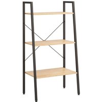 Jinlefu - Standregal 3 Böden Hellbraun und Schwarz 56x35x108 cm vidaXL von JINLEFU