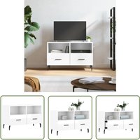 TV-Schrank Hochglanz-Weiß 80x36x50 cm Holzwerkstoff vidaXL TV-Schrank Hochglanz-Weiß 80x36x50 cm Holzwerkstoff vidaXL von JINLEFU