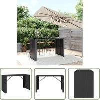 The Living Store Bartisch mit Glasplatte Schwarz 185x80x110 cm Poly Rattan - Gartentisch - Outdoortisch - Bartisch - Poolpartytisch - Esszimmerset The Living Store Bartisch mit Glasplatte Schwarz 185x80x110 cm Poly Rattan - Gartentisch - Outdoortisch - Bartisch - Poolpartytisch - Esszimmerset von JINLEFU