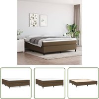 The Living Store Bettgestell ohne Matratze Dunkelbraun 180x200 cm Stoff - Bettes Gestell - Doppelbett - Holzrahmen - Lattenrost - Massivholzbette The Living Store Bettgestell ohne Matratze Dunkelbraun 180x200 cm Stoff - Bettes Gestell - Doppelbett - Holzrahmen - Lattenrost - Massivholzbette von JINLEFU