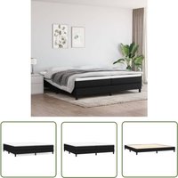 The Living Store Bettgestell ohne Matratze Schwarz 200x200 cm Stoff - Doppelbett - Boxspringbettwäsche - Lattenrost - Bettsofa - Schwarzes Bett The Living Store Bettgestell ohne Matratze Schwarz 200x200 cm Stoff - Doppelbett - Boxspringbettwäsche - Lattenrost - Bettsofa - Schwarzes Bett von JINLEFU