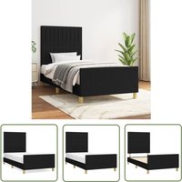 The Living Store Bettgestell ohne Matratze Schwarz 80x200 cm Stoff - Bettsofa - Boxspringbetten - Doppelbett - Lattenrost - Massivholzbette The Living Store Bettgestell ohne Matratze Schwarz 80x200 cm Stoff - Bettsofa - Boxspringbetten - Doppelbett - Lattenrost - Massivholzbette von JINLEFU