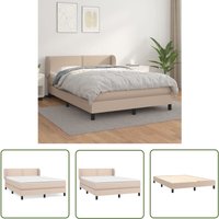The Living Store Boxspringbett Matratze Cappuccino-Braun 140x200cm Kunstleder - Boxspringbett - Betten - Doppelbett - Kunstlederbett - Lattenrost The Living Store Boxspringbett Matratze Cappuccino-Braun 140x200cm Kunstleder - Boxspringbett - Betten - Doppelbett - Kunstlederbett - Lattenrost von JINLEFU