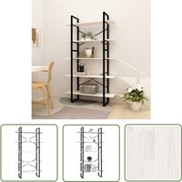 The Living Store Bücherregal 5 Fächer Weiß 100x30x175 cm Massivholz Kiefer - BucheRegal - Holzmöbel - Wohnraumgestaltung - Industrielles Design The Living Store Bücherregal 5 Fächer Weiß 100x30x175 cm Massivholz Kiefer - BucheRegal - Holzmöbel - Wohnraumgestaltung - Industrielles Design von JINLEFU