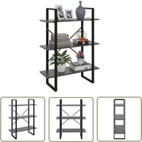 The Living Store Bücherregal Grau 80x30x105 cm Holzwerkstoff - Bücherregal - Holzmöbel - Industrielles Design - Graue Möbeln - Regal Grau The Living Store Bücherregal Grau 80x30x105 cm Holzwerkstoff - Bücherregal - Holzmöbel - Industrielles Design - Graue Möbeln - Regal Grau von JINLEFU