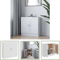 The Living Store Bücherschrank Weiß 82,5x30,5x80 cm Holzwerkstoff - Bücherregal - Regal - Holzmöbel - Weißer Schrank - Schreibtisch Organisieren The Living Store Bücherschrank Weiß 82,5x30,5x80 cm Holzwerkstoff - Bücherregal - Regal - Holzmöbel - Weißer Schrank - Schreibtisch Organisieren von JINLEFU