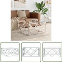 The Living Store Couchtisch 80x80x40 cm Edelstahl und Glas - Esszimmertisch - Couchtisch - Wohnzimmertisch - Sideboard - Kaffeetisch The Living Store Couchtisch 80x80x40 cm Edelstahl und Glas - Esszimmertisch - Couchtisch - Wohnzimmertisch - Sideboard - Kaffeetisch von JINLEFU
