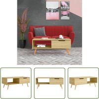 The Living Store Couchtisch Sonoma-Eiche 100x49,5x43 cm Holzwerkstoff - Couchtisch - Wohnzimmerschreibtisch - Holztisch - Esszimmertisch - Sideboard von JINLEFU