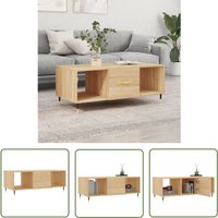 The Living Store Couchtisch Sonoma-Eiche 102x50x40 cm Holzwerkstoff - Couchtisch - Wohnzimmerstil - Holzwerkstoff - Esszimmertisch - Sideboard von JINLEFU