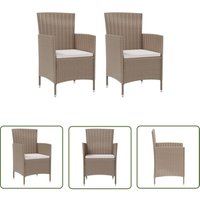 The Living Store Gartenstühle mit Kissen 2 Stk. Poly Rattan Beige - Gartensessel - Gartenmöbeln - Outdoor Möbel - Balkonmöbel - Terrassenmöbel The Living Store Gartenstühle mit Kissen 2 Stk. Poly Rattan Beige - Gartensessel - Gartenmöbeln - Outdoor Möbel - Balkonmöbel - Terrassenmöbel von JINLEFU