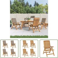 The Living Store Gartenstühle mit Kissen 4 Stk. Massivholz Teak - Gartenstuhl - Teakholzmöbel - Gartenmöbel - Esszimmerset - Lounge Möbel The Living Store Gartenstühle mit Kissen 4 Stk. Massivholz Teak - Gartenstuhl - Teakholzmöbel - Gartenmöbel - Esszimmerset - Lounge Möbel von JINLEFU