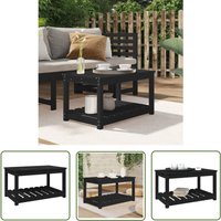 The Living Store Gartentisch Schwarz 82,5x50,5x45 cm Massivholz Kiefer - Gartentisch - Holzmöbel - Esszimmerset - Terrassenmöbeln - Kiefernholz The Living Store Gartentisch Schwarz 82,5x50,5x45 cm Massivholz Kiefer - Gartentisch - Holzmöbel - Esszimmerset - Terrassenmöbeln - Kiefernholz von JINLEFU