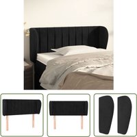 The Living Store Kopfteil mit Ohren Schwarz 83x23x78/88 cm Samt - Samt Kopfteil - Bett-Kopfteil - Kopfteil Schwarz - Hochwertiges Kopfteil - Luxus The Living Store Kopfteil mit Ohren Schwarz 83x23x78/88 cm Samt - Samt Kopfteil - Bett-Kopfteil - Kopfteil Schwarz - Hochwertiges Kopfteil - Luxus von JINLEFU