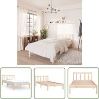 The Living Store Massivholzbett Kiefernholz 90x200 cm - Massivholzbette - Kiefernholzbette - Holzbettrahmen - Singlebett - Bett 90x200 The Living Store Massivholzbett Kiefernholz 90x200 cm - Massivholzbette - Kiefernholzbette - Holzbettrahmen - Singlebett - Bett 90x200 von JINLEFU