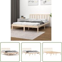 The Living Store Massivholzbett ohne Matratze 120x200 cm Kiefernholz - Massivholzbette - Kiefernholzbette - Doppelbett - Bettgestell - Holzbett The Living Store Massivholzbett ohne Matratze 120x200 cm Kiefernholz - Massivholzbette - Kiefernholzbette - Doppelbett - Bettgestell - Holzbett von JINLEFU
