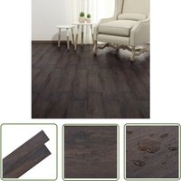 The Living Store PVC-Fliesen Selbstklebend 5,21 m² 2 mm Dunkelbraun - pvc Fliesen - Vinyl Bodenbelag - Selbstklebender Bodenbelag - Wohnzimmer Boden von JINLEFU