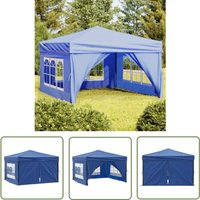 Jinlefu - The Living Store Partyzelt Faltbar mit Seitenwänden Blau 3x3 m - Outdoor-Zelt - Partyzelt - Sonnensegel - Gartenpavillon - Campingzelt Jinlefu - The Living Store Partyzelt Faltbar mit Seitenwänden Blau 3x3 m - Outdoor-Zelt - Partyzelt - Sonnensegel - Gartenpavillon - Campingzelt von JINLEFU